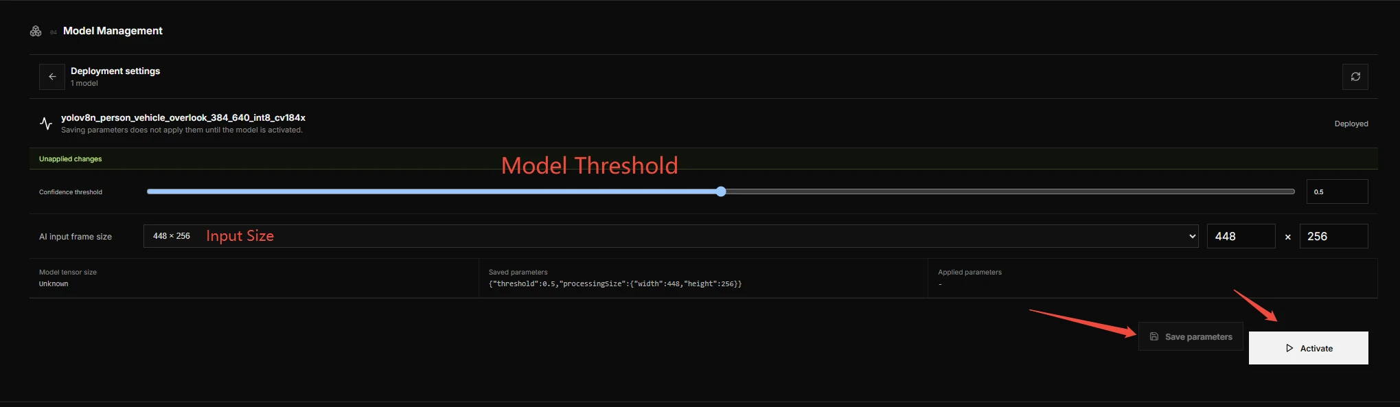Configure and activate the custom YOLOv8n model